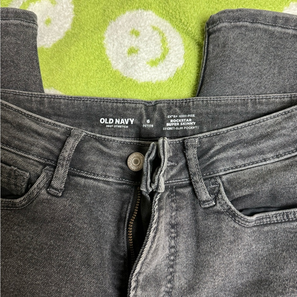 Grey High Waisted Jeans size 6